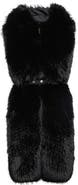 Moncler Textured Belted Faux Fur Bib