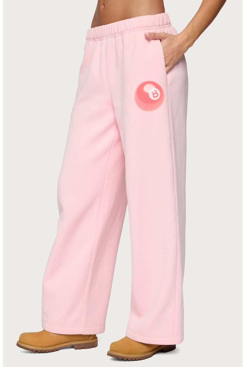 Lucky 8 Wide Leg Sweatpants, Alternate, color, LIGHT-PINK
