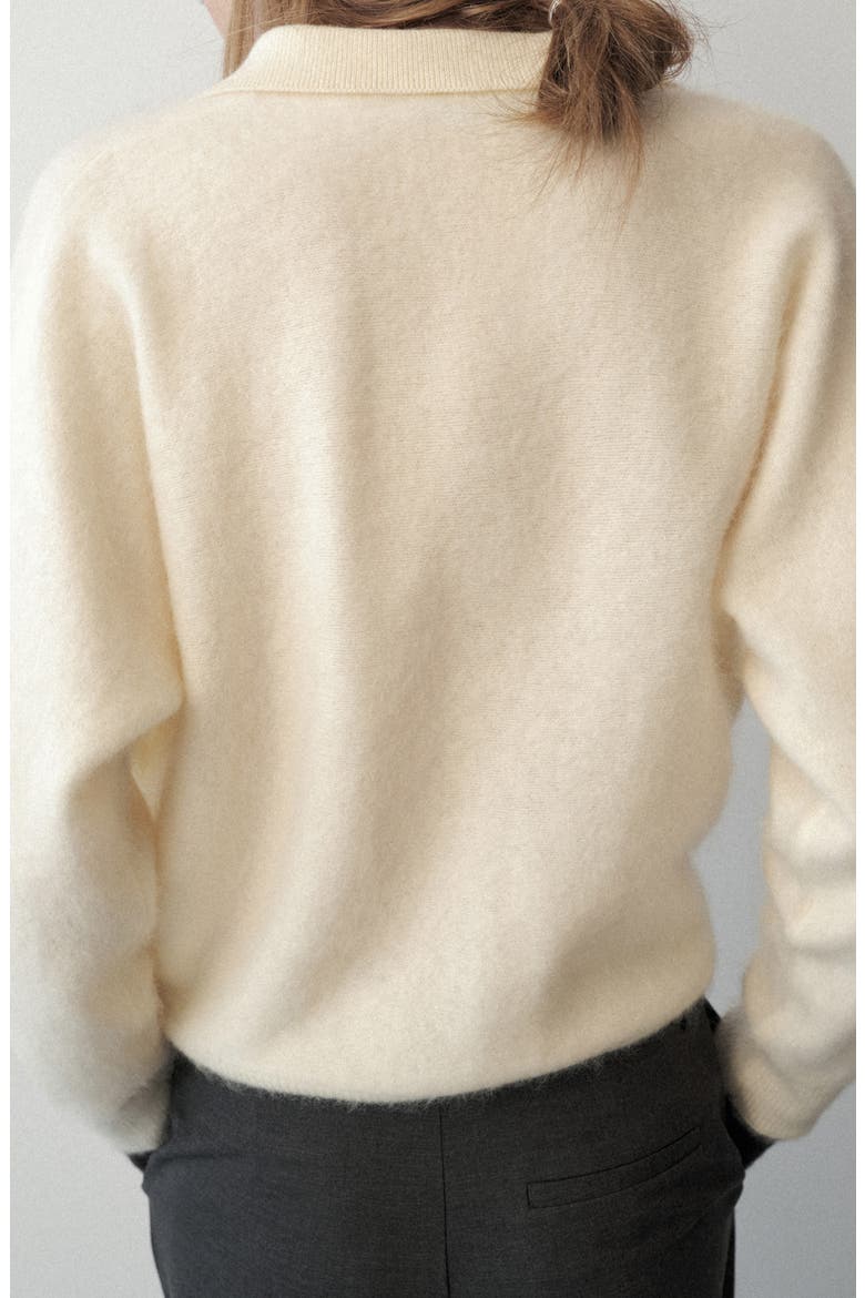 Wool Polo Neck Sweater, Alternate, color, PASTEL YELLOW