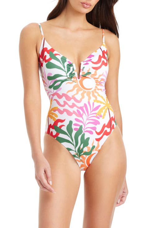 Open Back Lace-Up One-Piece Swimsuit