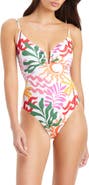 Sanctuary Open Back Lace-Up One-Piece Swimsuit