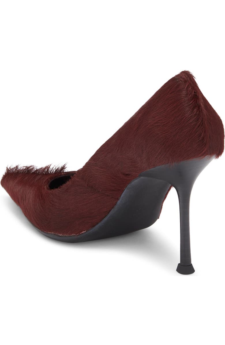 Jeffrey Campbell Genuine Calf Hair Pointed Toe Pump, Alternate, color, Wine Longhair