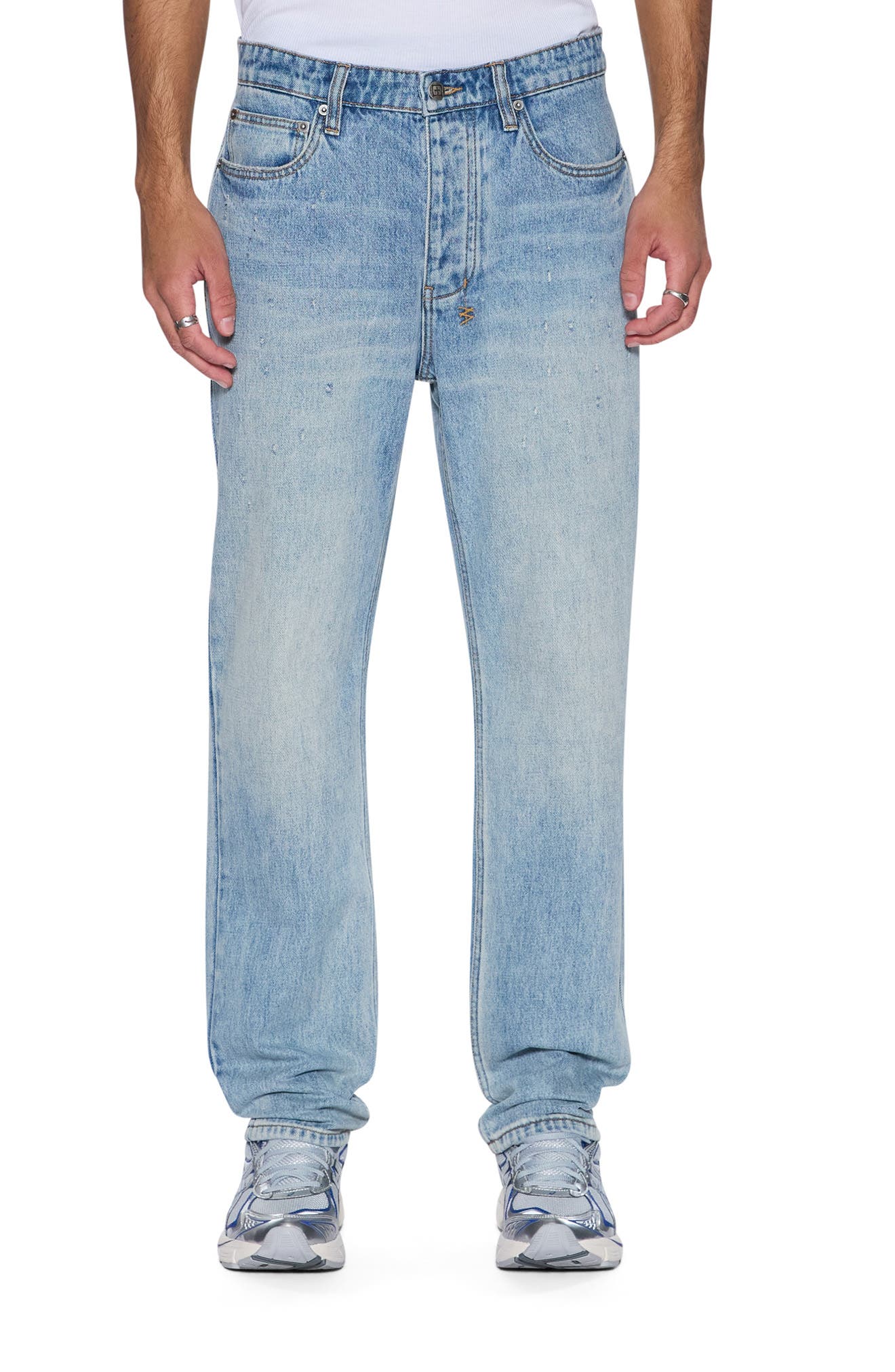 Ksubi Hazlow Scatter Blue Straight Leg Jeans