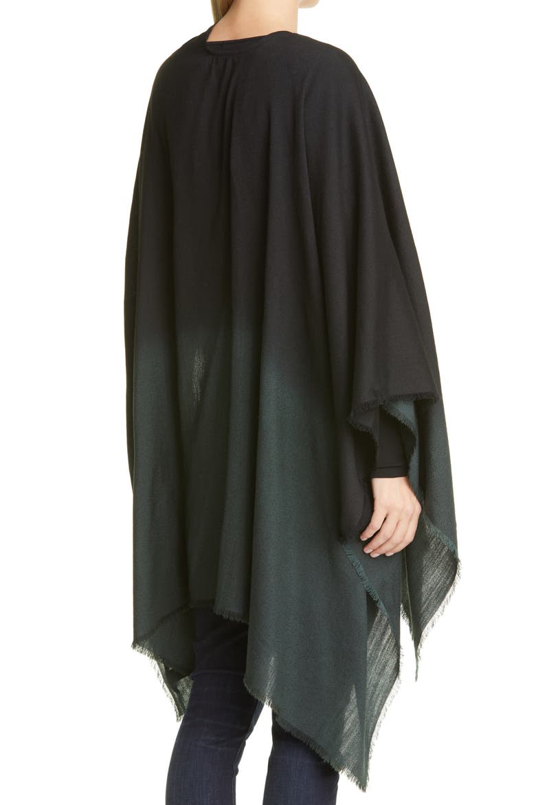Ombré Poncho Wrap, Alternate, color, FOREST NIGHT