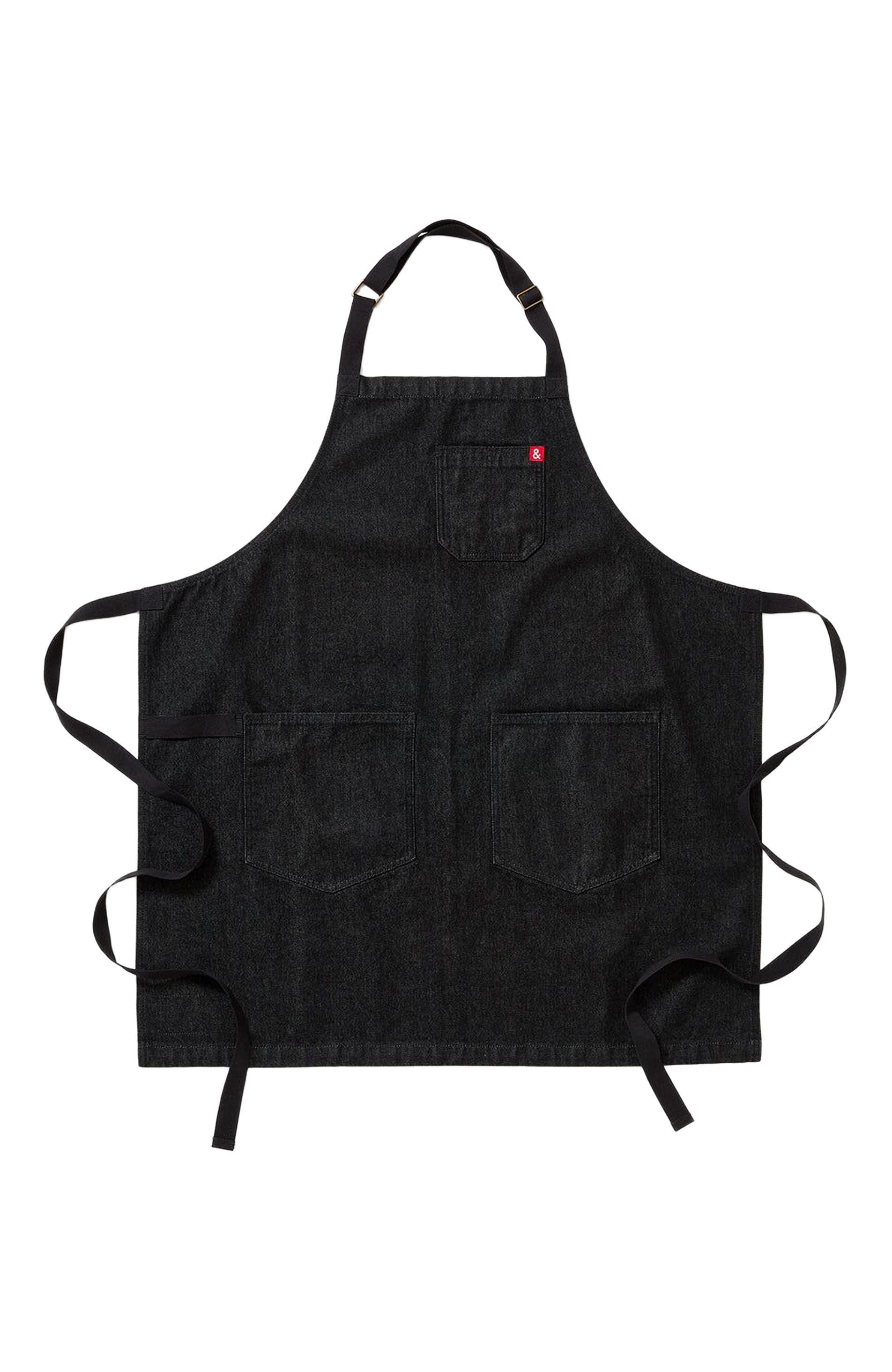 Hedley & Bennett The Essential Apron - Abalone Black Denim in Abalone Denim 