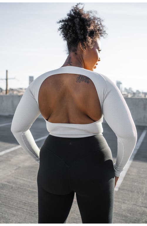 Vitality Synergy Open Back Long Sleeve In White