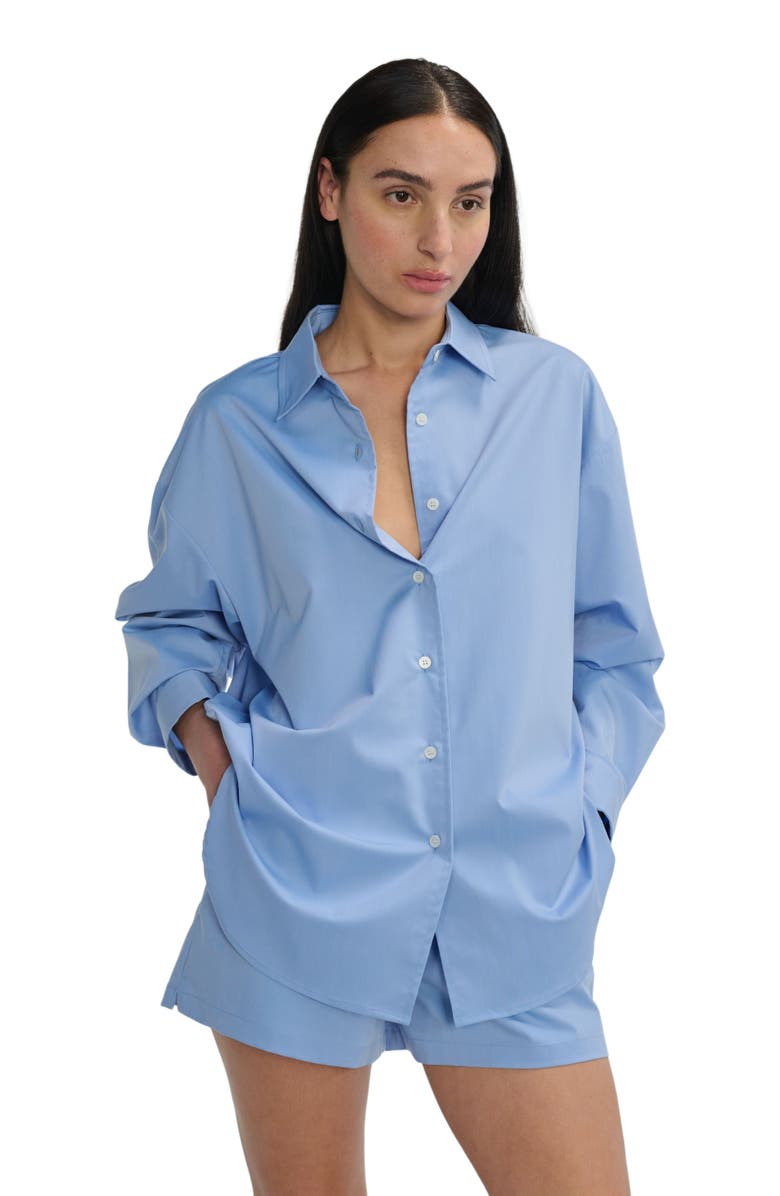 Almina Concept Oversized Shirt, Alternate, color, Periwinkle Blue