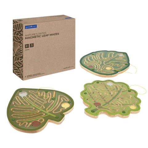 Nature's Paths Magnetic Leaf Mazes - Set of 3