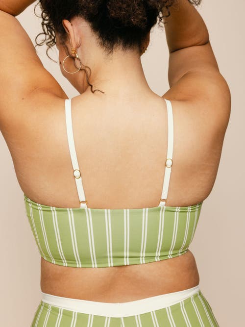 Kitty And Vibe Bandeau With Piping Bikini Top In Olivia