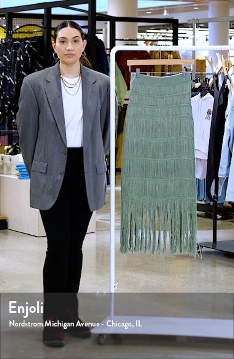 Jonathan Simkhai Cordelia Cotton Blend Macramé Skirt, sales video thumbnail