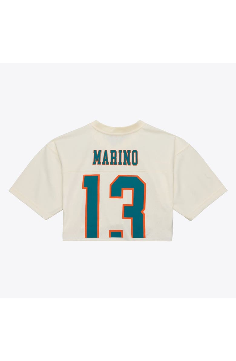 Mitchell & Ness Women's Mitchell & Ness Dan Marino Cream Miami Dolphins Retired Player Cropped Fashion Jersey, Alternate, color, Cream