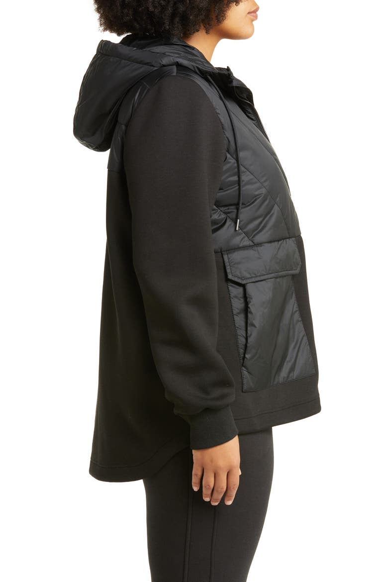 Hybrid Puffer Jacket, Alternate, color, BLACK