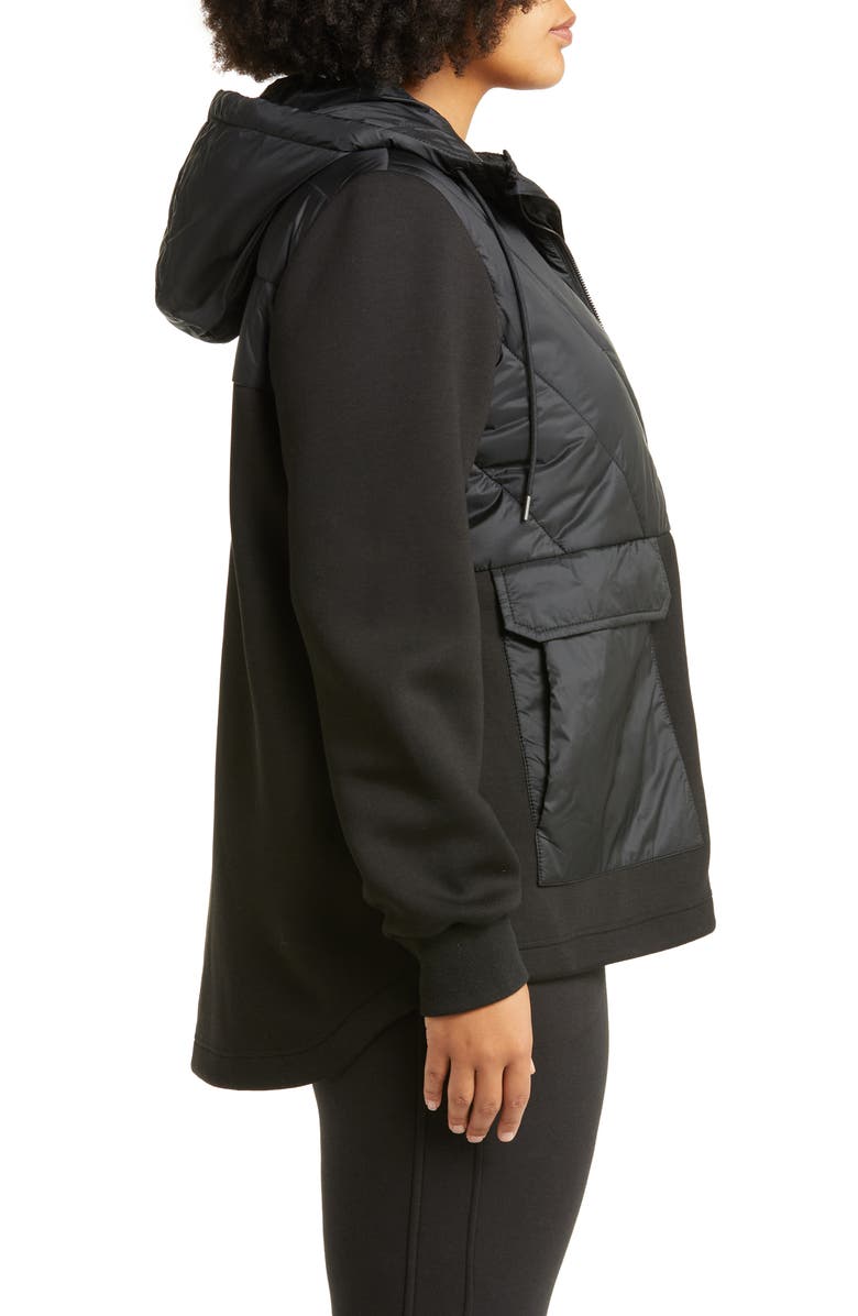 Zella Hybrid Puffer Jacket, Alternate, color, 