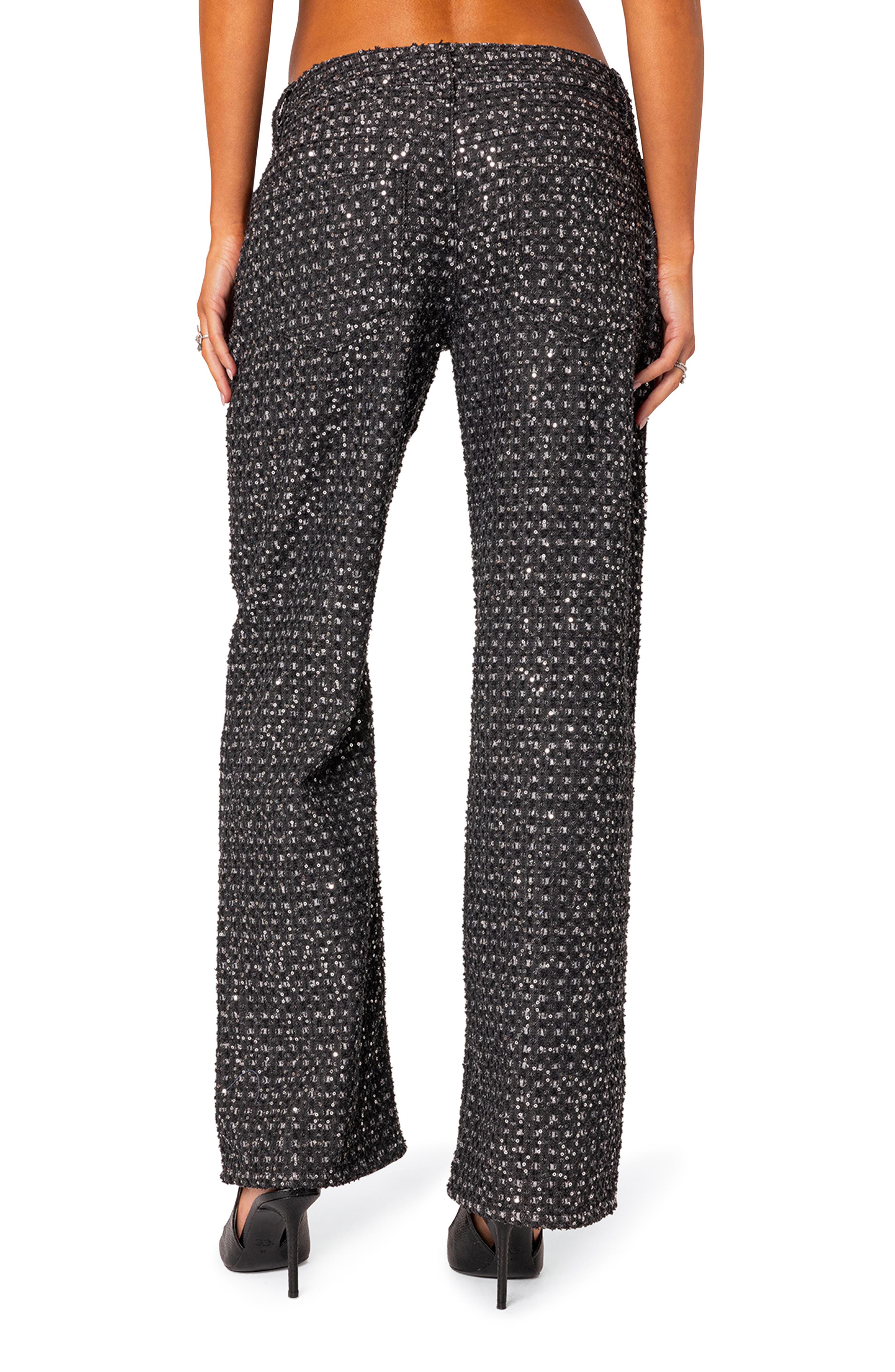 Nyah Sequin Low Rise Wide Leg Jeans - image 2
