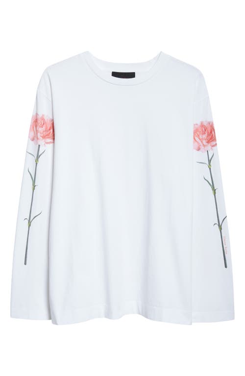 SIMONE ROCHA SIMONE ROCHA CARNATION PRINT LONG SLEEVE T-SHIRT