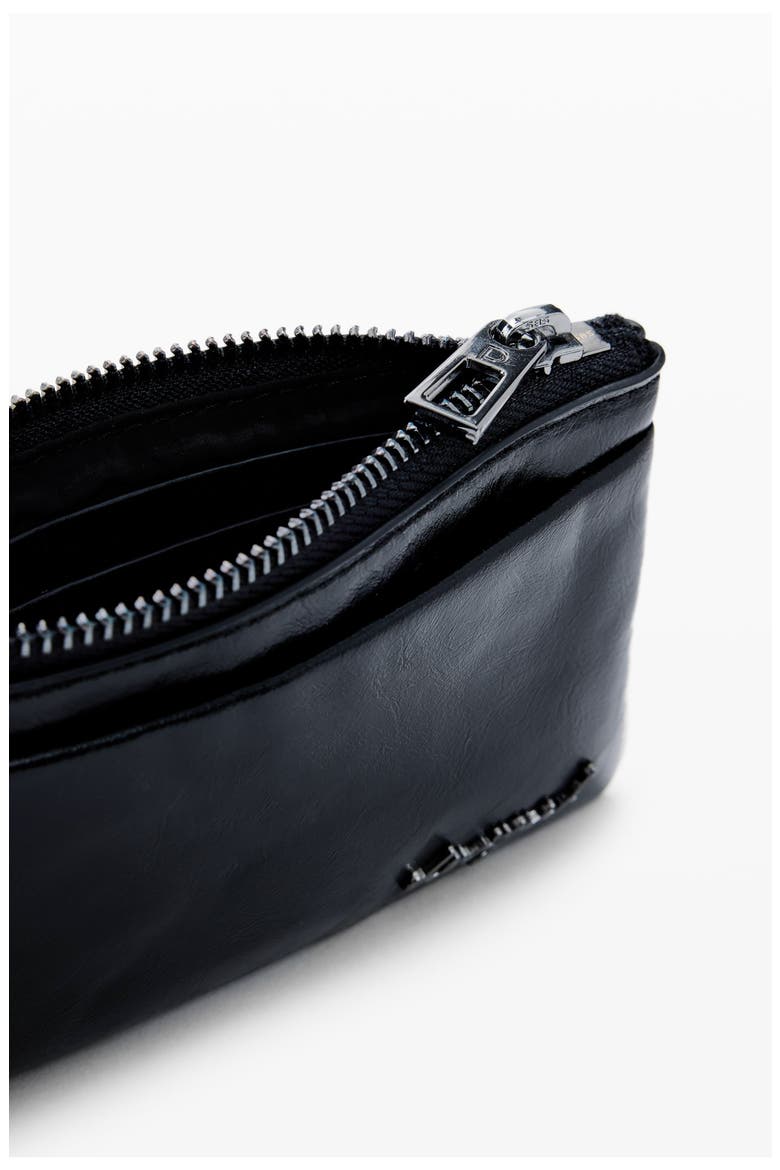 Small Charm Wallet, Alternate, color, BLACK