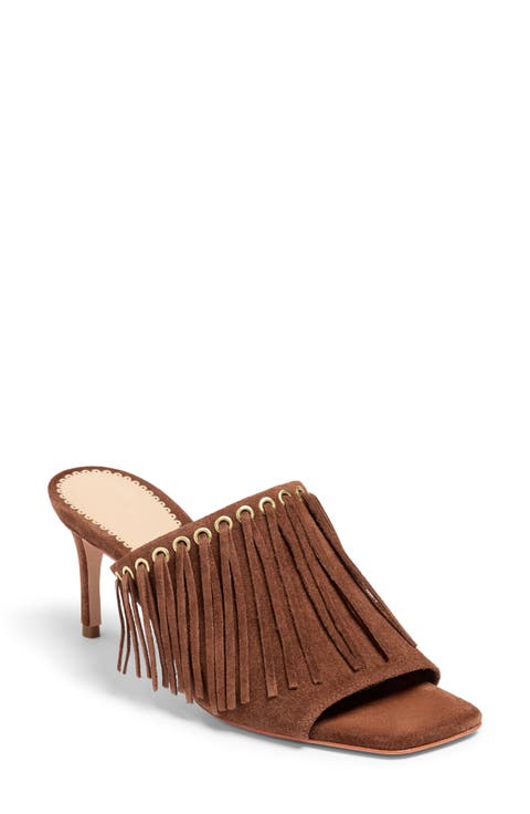 Sabrina Fringe Slide Sandal (Women)