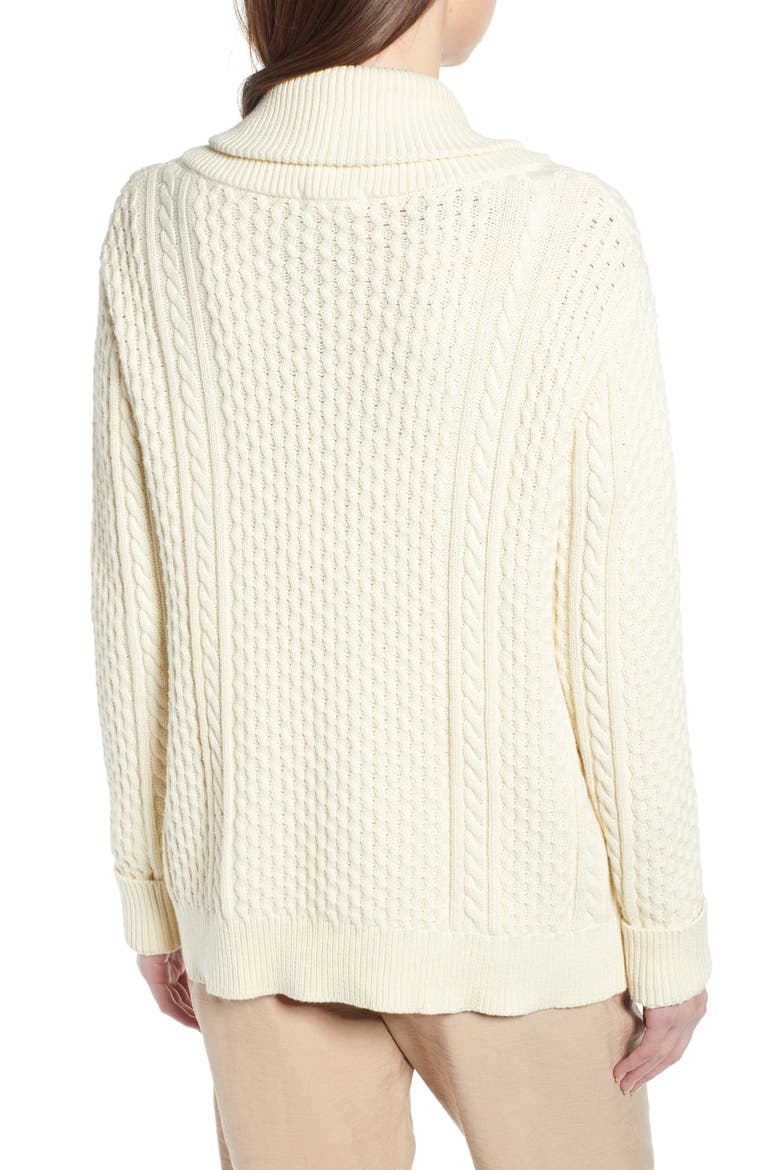 Damsel x THE ODELLS Fisherman Cardigan, Alternate, color, SAND