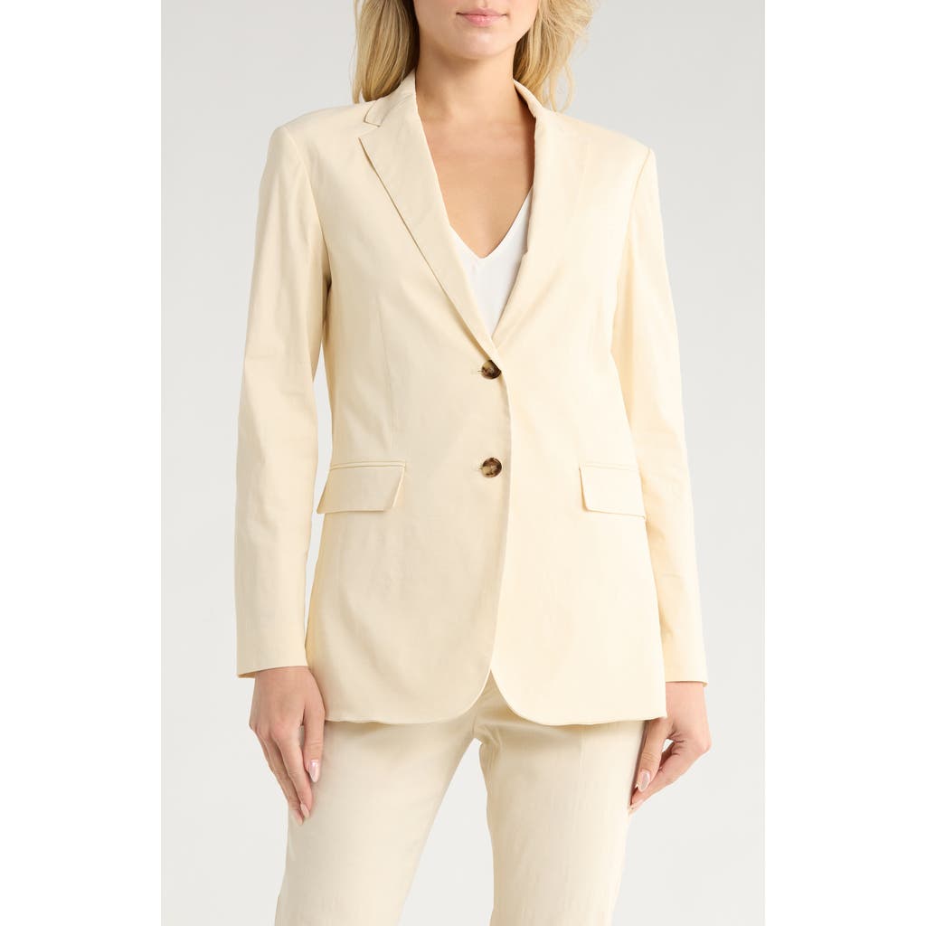 Theory Two Button Linen Blend Blazer