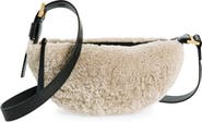 AllSaints Half Moon Genuine Shearling Crossbody