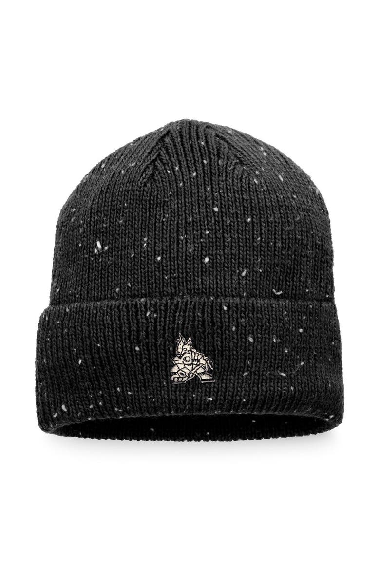 Men's Fanatics Branded Black Arizona Coyotes Authentic Pro Rink Pinnacle Cuffed Knit Hat, Main, color, Black