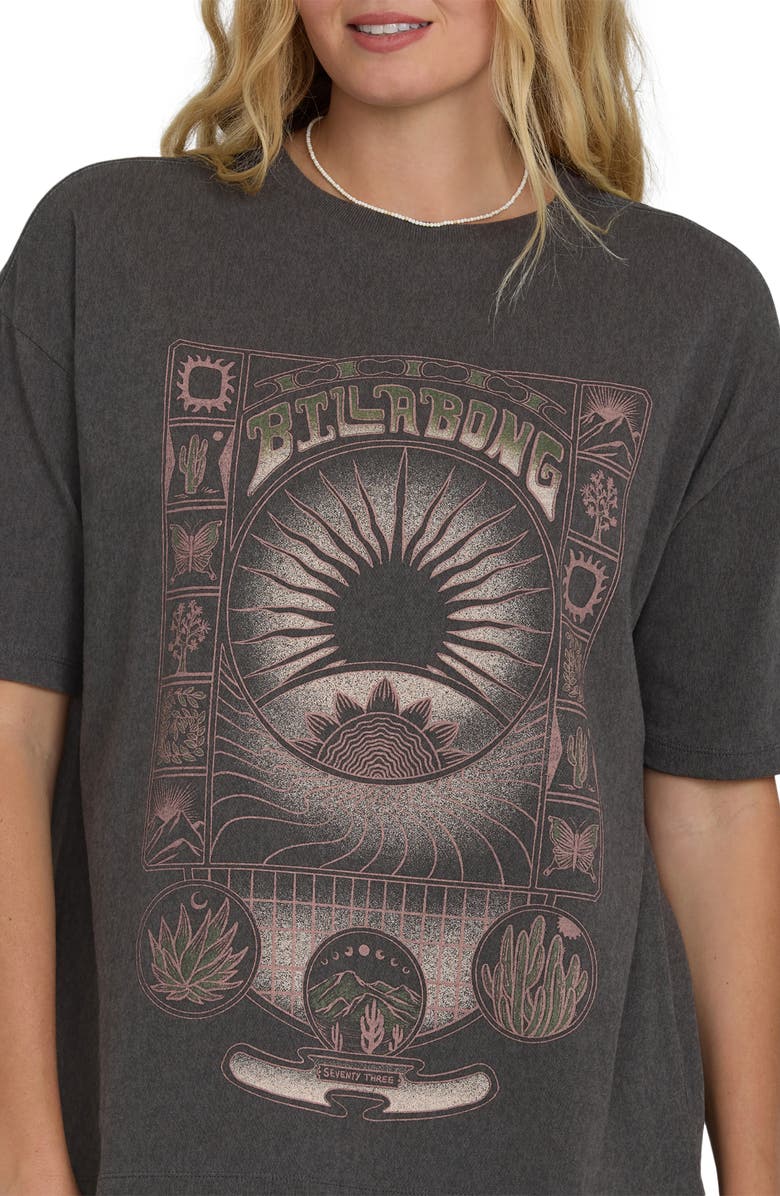 Billabong Natural Collection Oversize Graphic T-Shirt, Alternate, color, Off Black