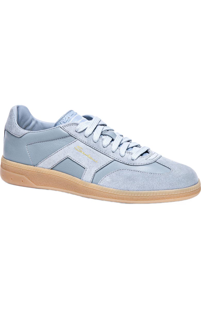 Santoni Women's DBS Oly sneaker, Alternate, color, Light Blue