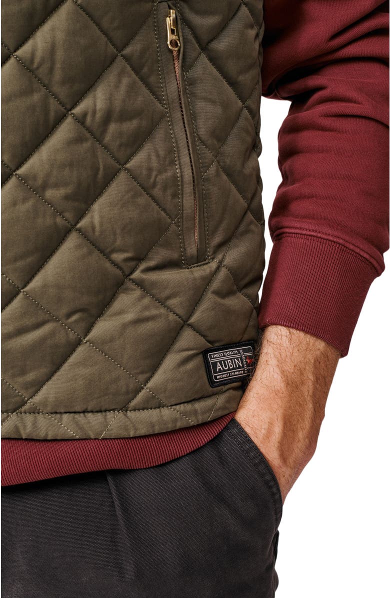 Aubin Anwick Quilted Gilet Vest, Alternate, color, Washed Khaki