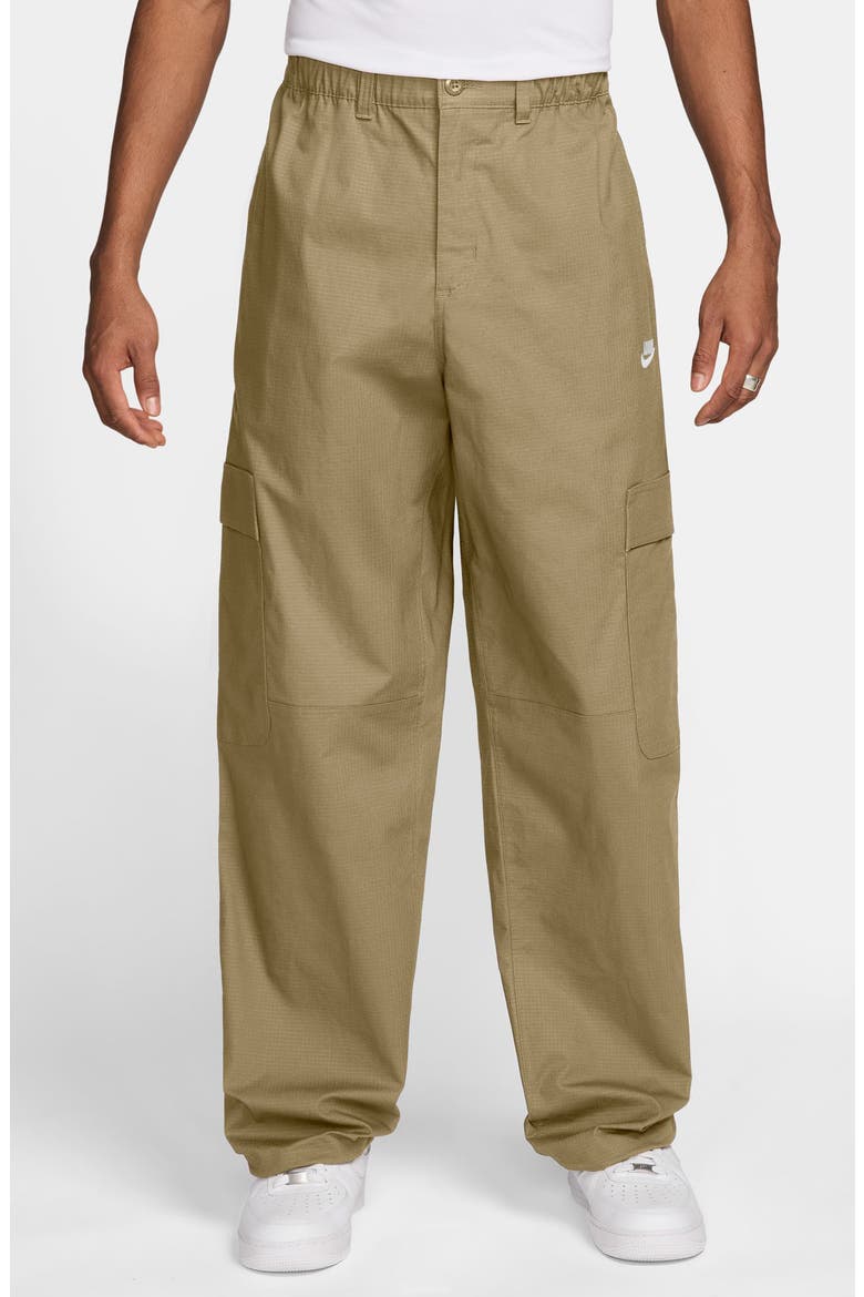 Sportswear Club Stretch Cotton Ripstop Cargo Pants, Main, color, PARACHUTE BEIGE/ WHITE