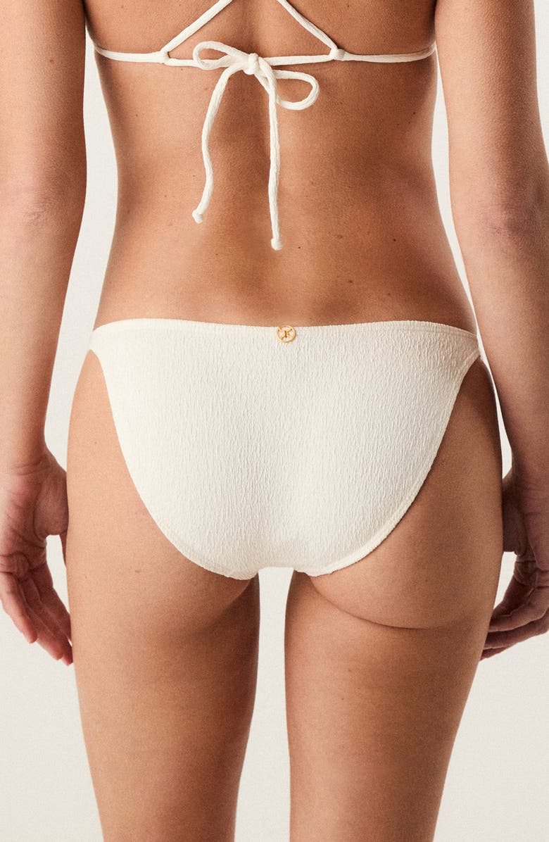 ViX Paula Hermanny Jo Crinkle Bikini Bottoms, Alternate, color, White