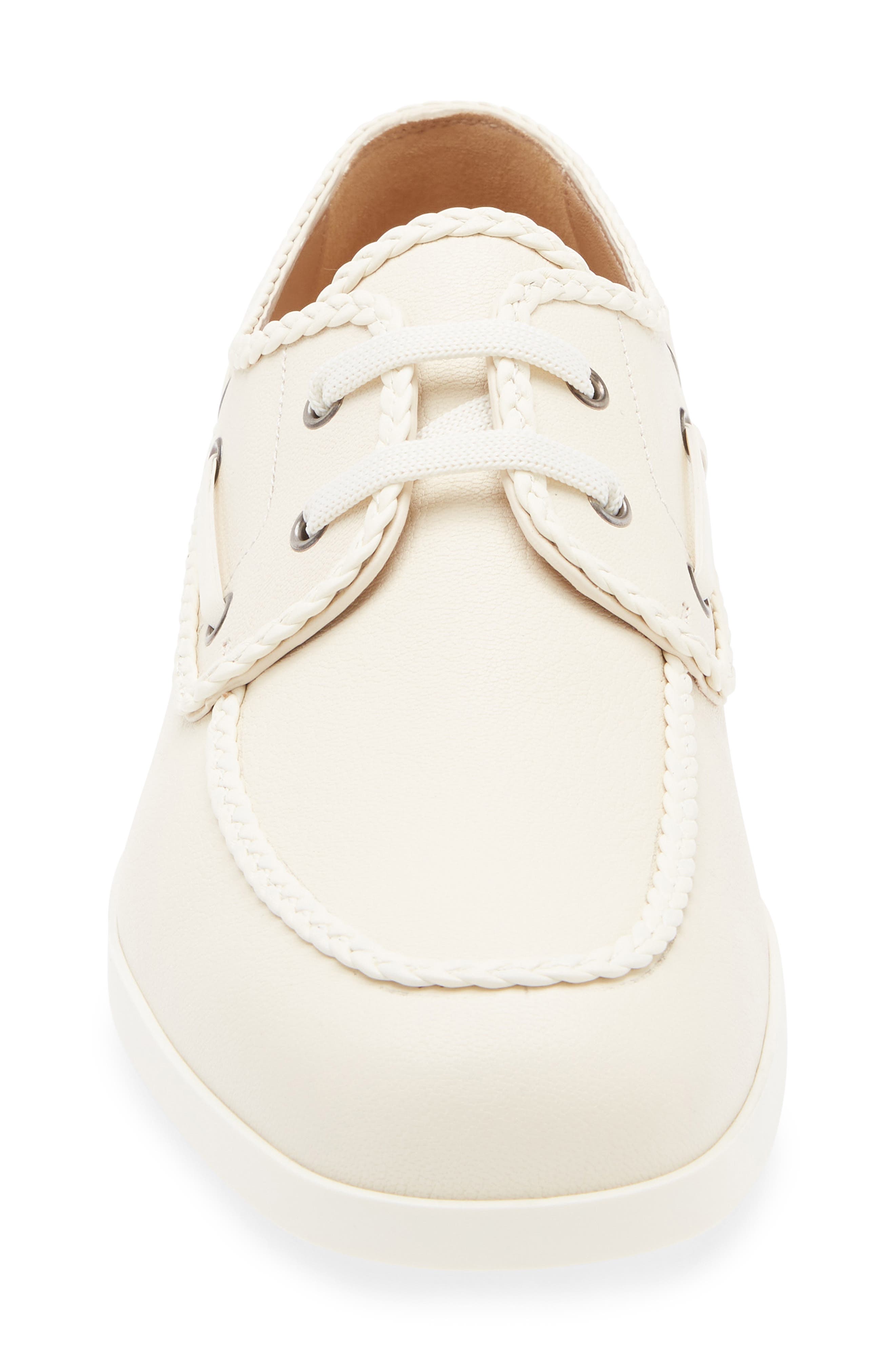 Valentino Garavani Palm Avenue Boat Shoe, Alternate, color, Ivory