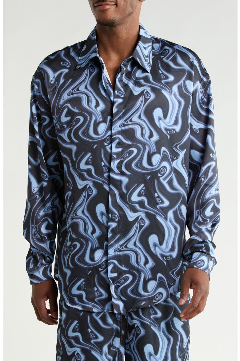 Omar Long Sleeve Button-Up Shirt, Main, color, BLUE ANGEL EYES