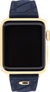 COACH 20mm Navy Quilted Silicone Apple Watch® Watchband