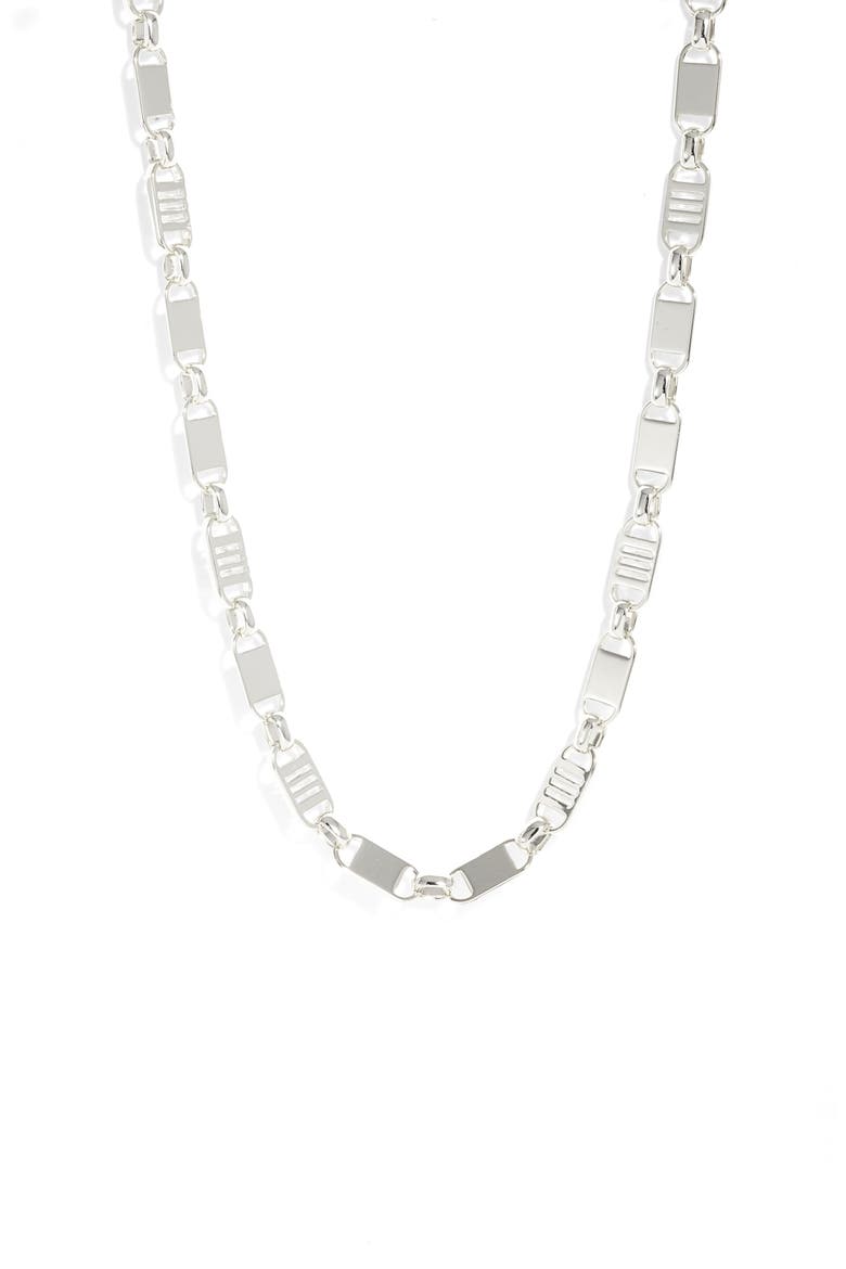 Jessie Crystal Chain Necklace, Main, color, RHODIUM