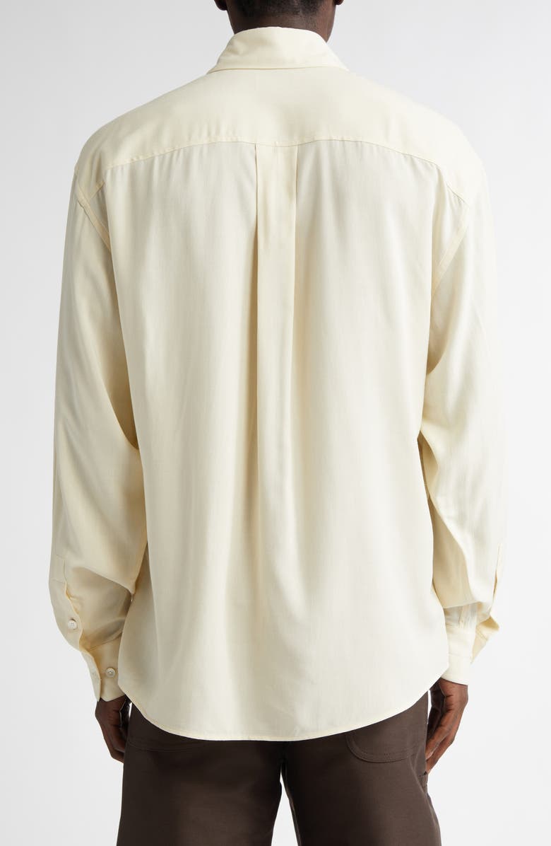 Lemaire Relaxed Fit Button-Up Shirt, Alternate, color, Cream Ye507