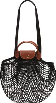 Longchamp Le Pliage Filet Knit Shoulder Bag