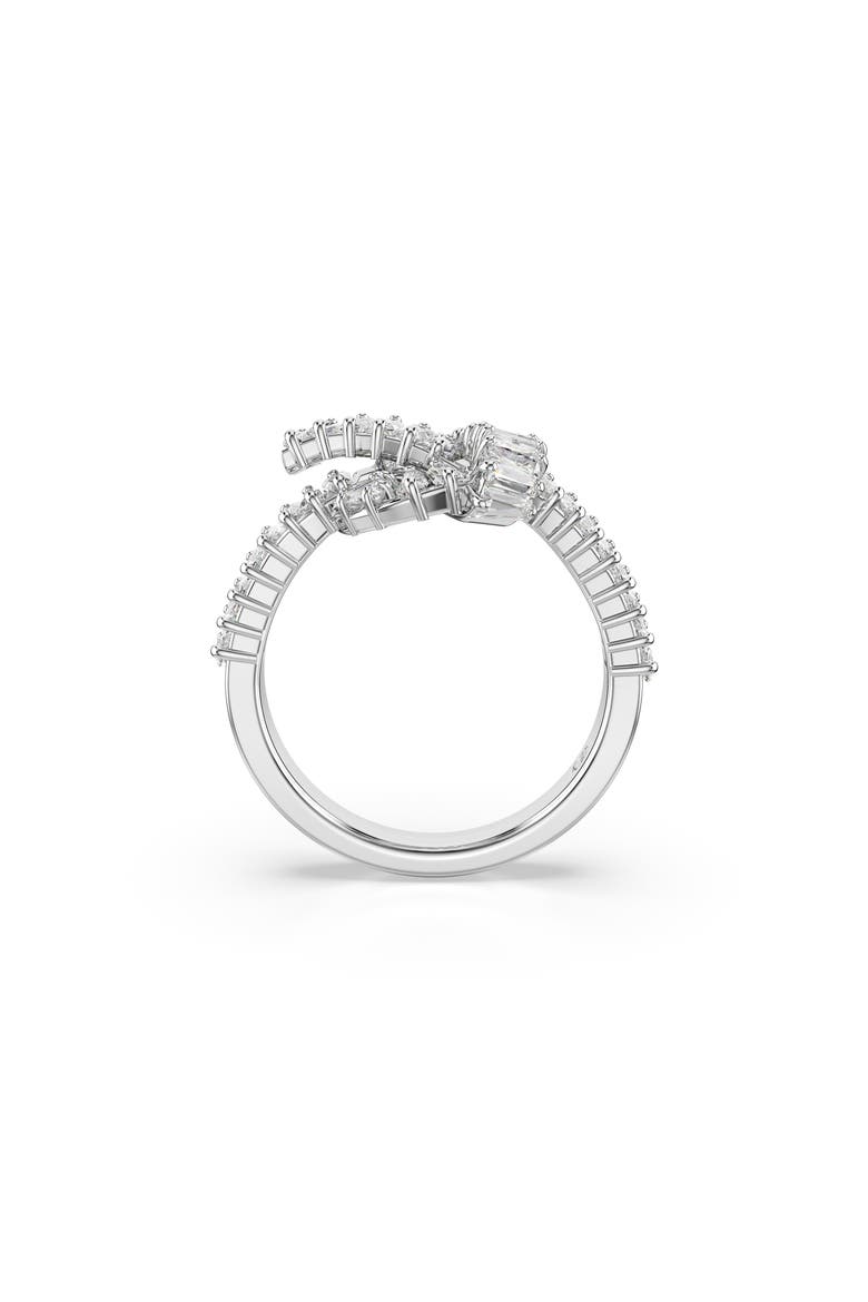 Matrix Knot Ring, Alternate, color, RHODIUM/ WHITE