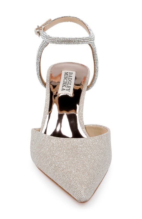 Badgley Mischka Collection Autumn Pointed Toe Ankle Strap Pump In Gold