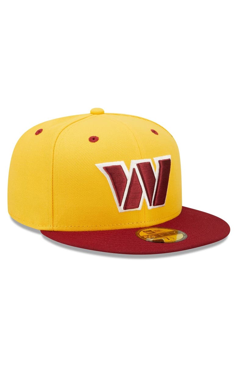 New Era Men's New Era  Gold/Burgundy Washington Commanders Flipside 2Tone 59FIFTY Fitted Hat, Alternate, color, 