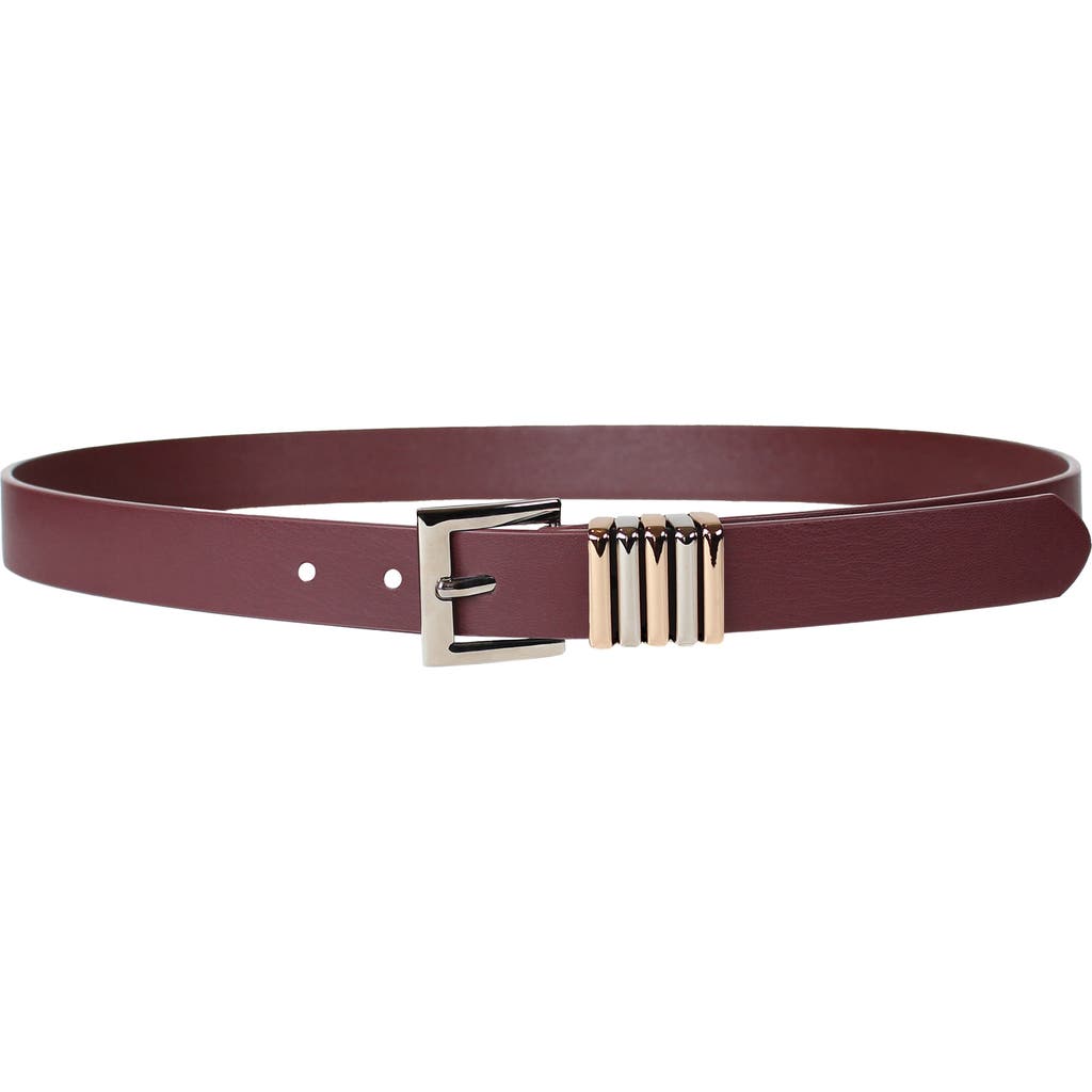 Linea Pelle Two-tone Keeper Belt In Brown