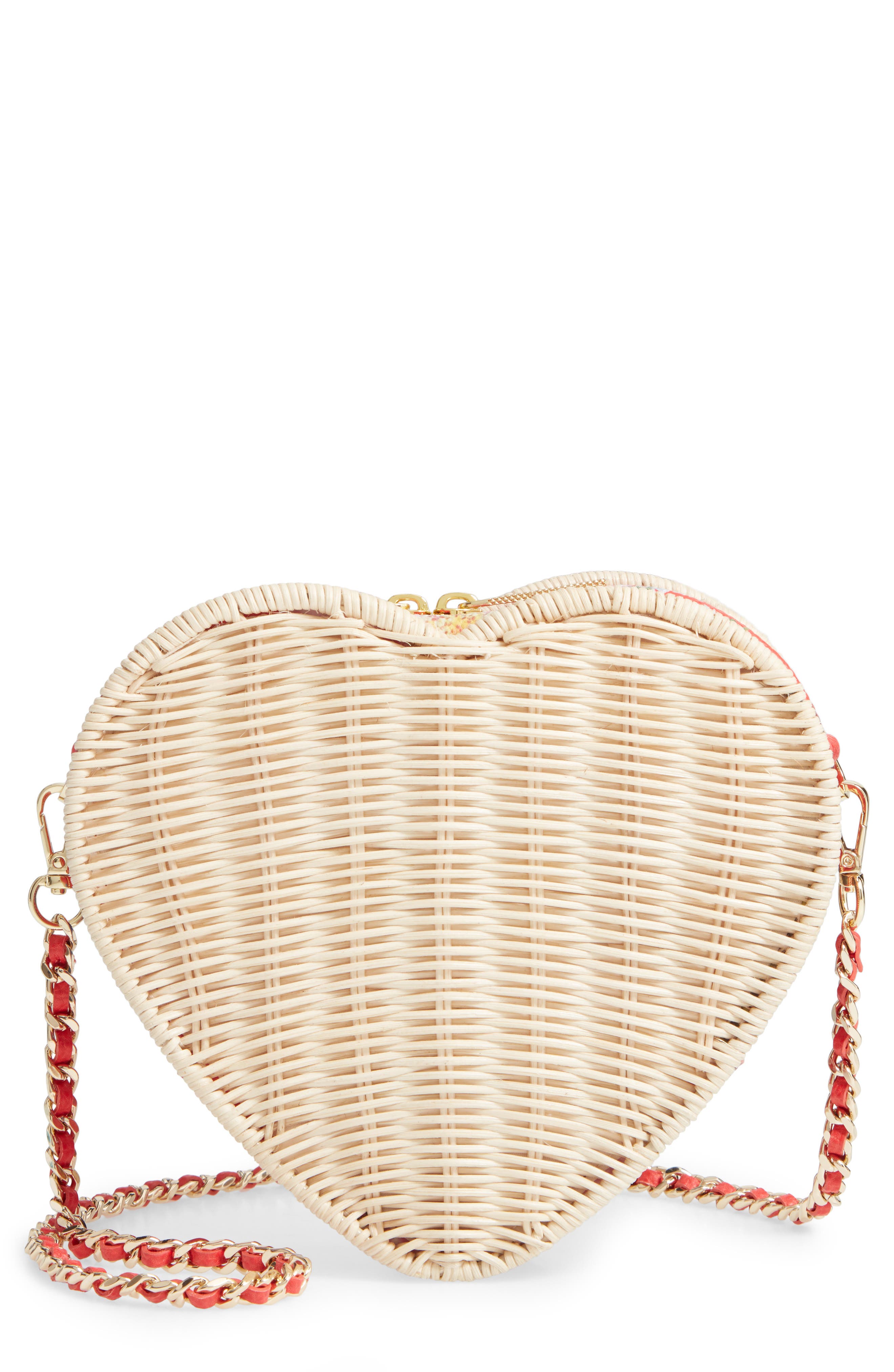 TED BAKER LONDON Heart Wicker Crossbody Bag, Main, color, 