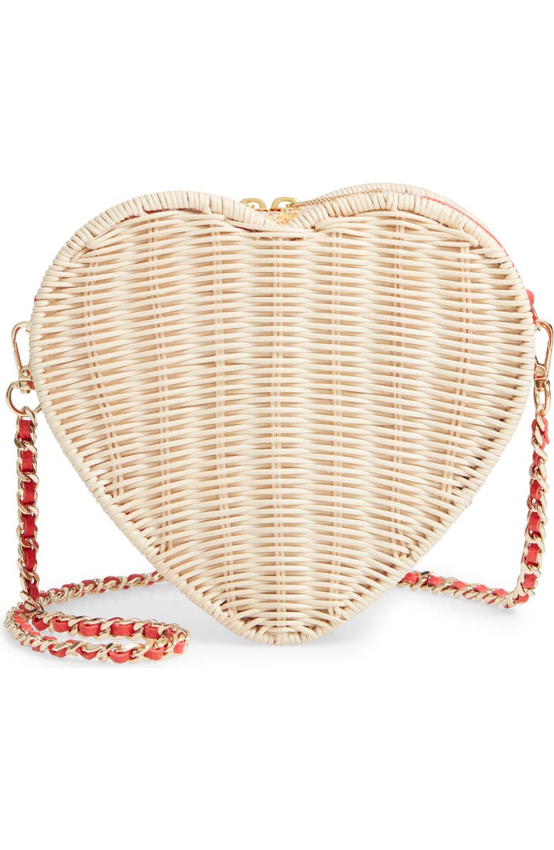 TED BAKER LONDON Heart Wicker Crossbody Bag, Main, color,