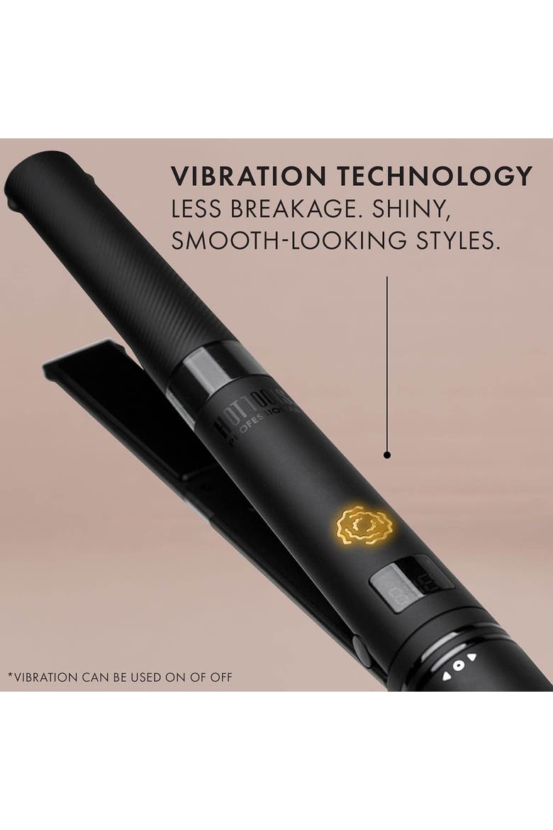 Pro Artist Black Gold Collection 1" Vibrating Flat Iron, Alternate, color, Black
