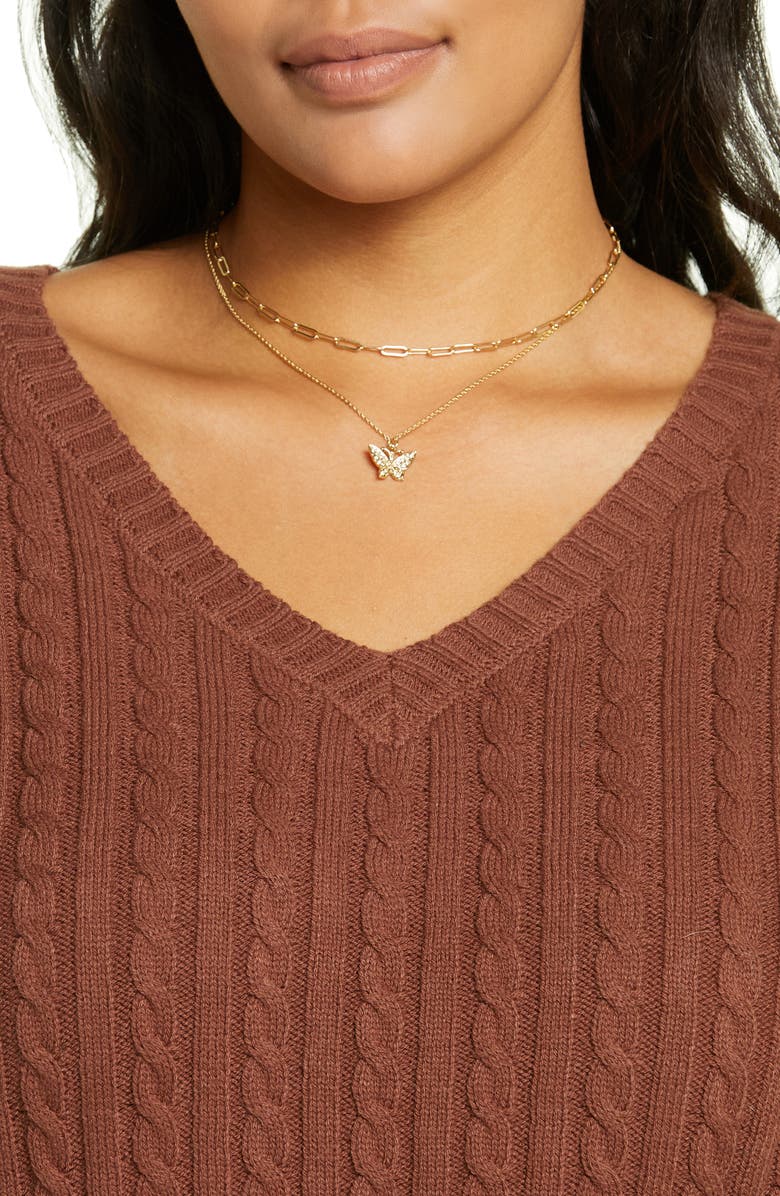 BP. Cable Knit Oversize Cotton Blend Sweater, Alternate, color,