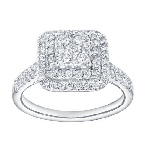 Caelisse 1.25 Ct 14K Gold Cushion Halo Diamond Ring