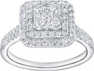 LuvMyJewelry Caelisse 1.25 Ct 14K Gold Cushion Halo Diamond Ring