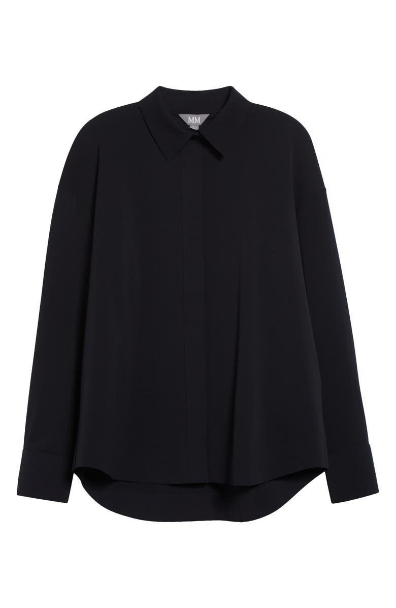 MM by Max Mara Ululo Button-Up Shirt, Alternate, color, Black