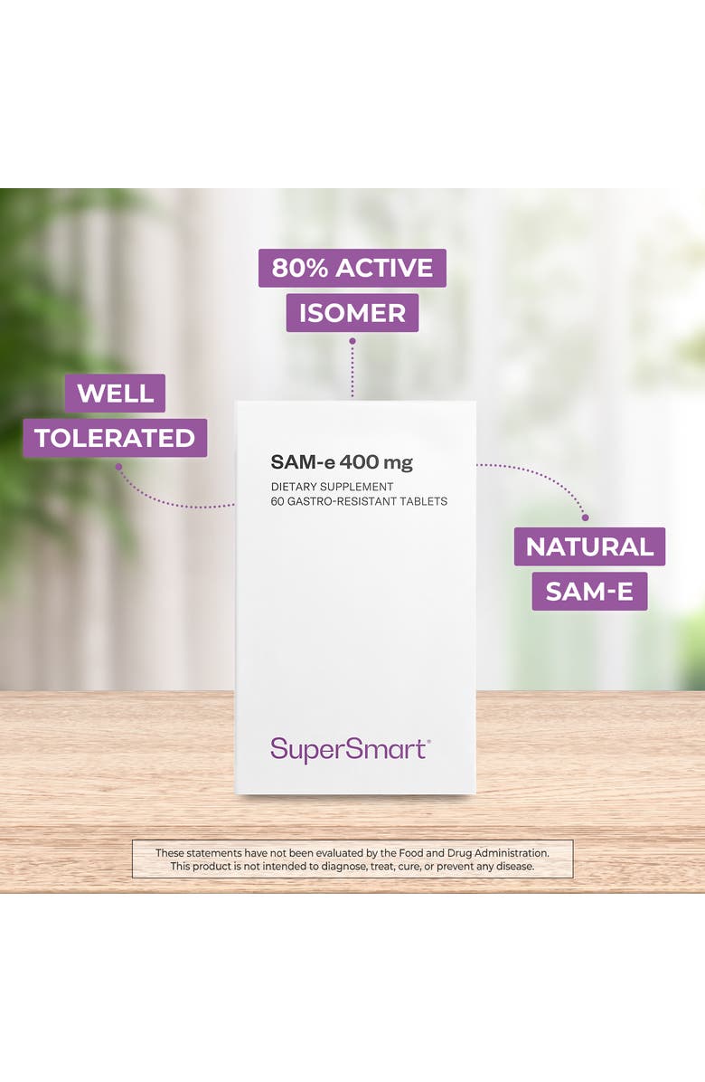 SuperSmart SAM-e Supplement 400mg, Alternate, color, NO COLOR