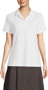 Lands' End School Uniform  Short Sleeve Feminine Fit Interlock Polo Shirt