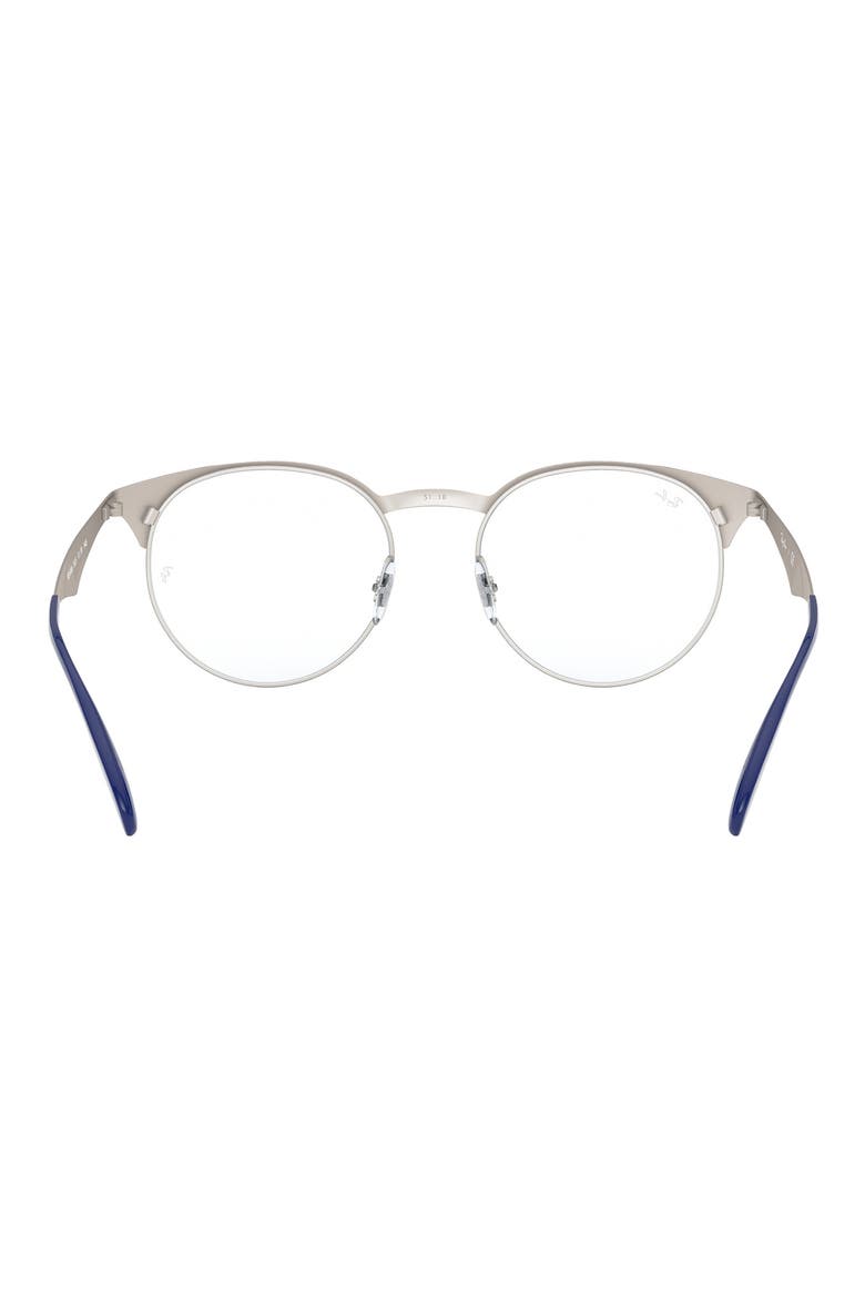 RX6406 49mm Small Round Optical Glasses, Alternate, color, SILVER